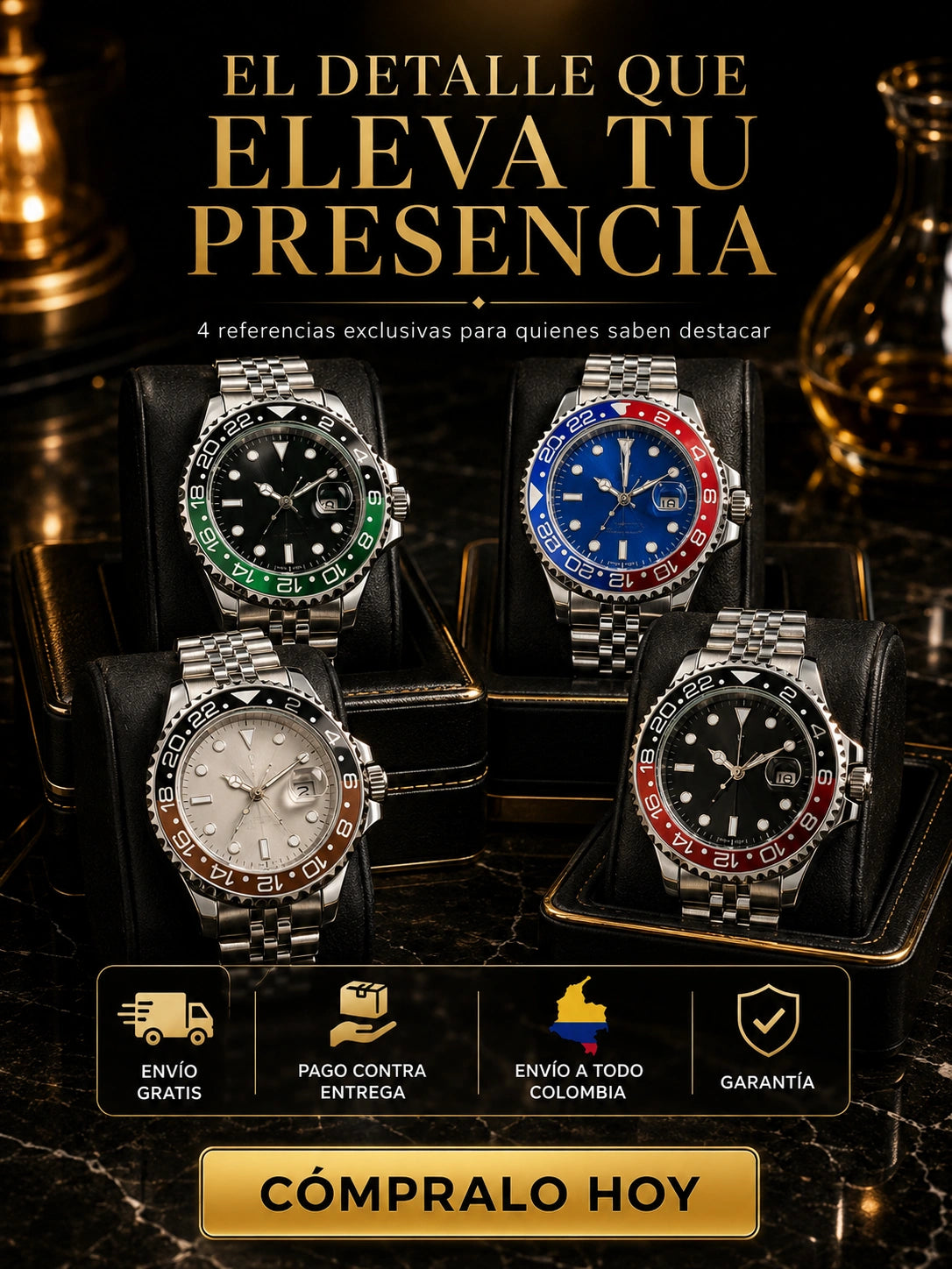 Reloj de Lujo 🔴🔵 Clásico⌚