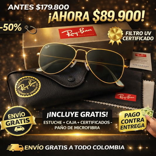 🚨Gafas De Sol Aviador Clásicas Unisex😍